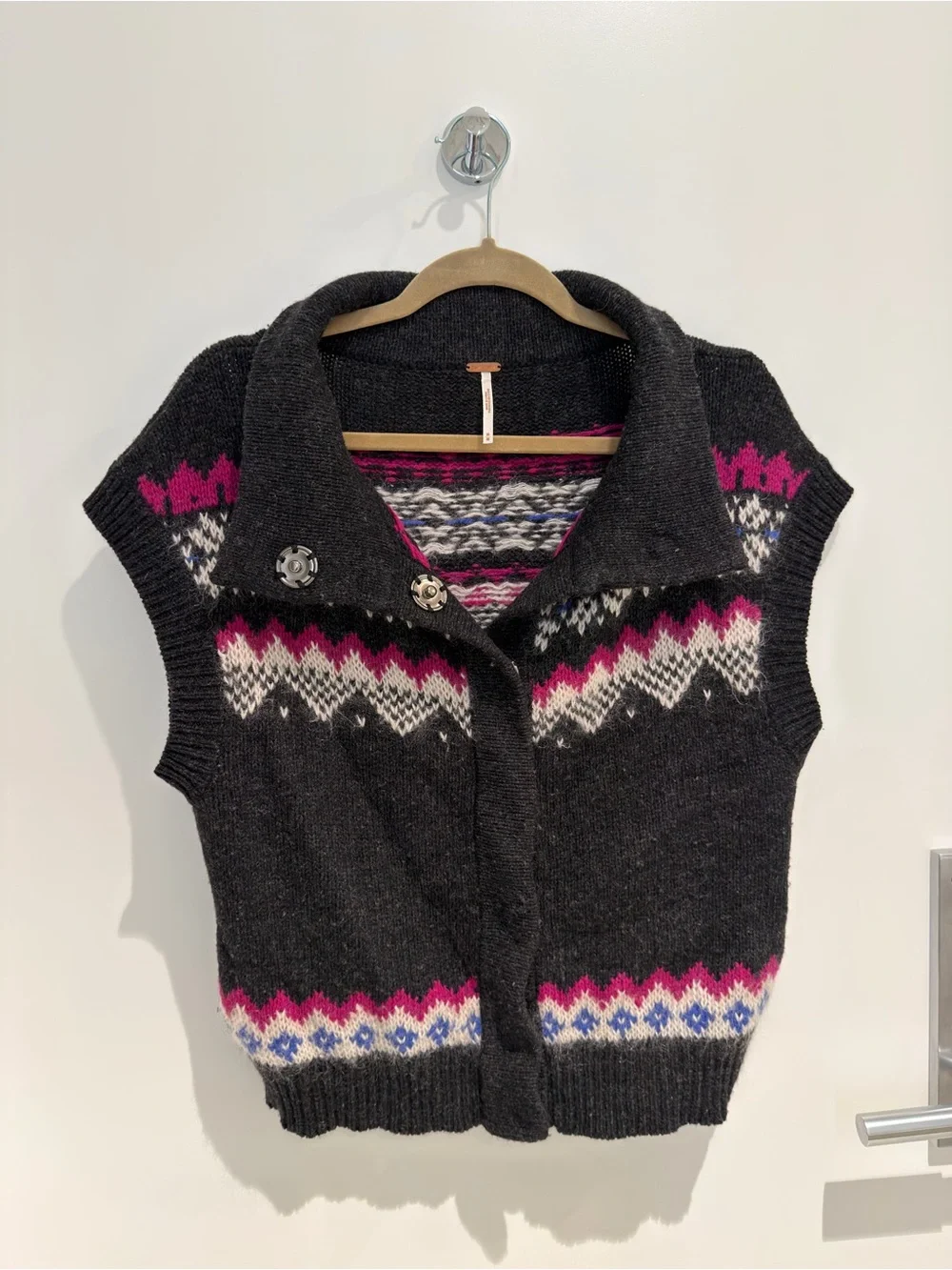 Free People Fair Isle Lambswool Mohair Sweater Vest
